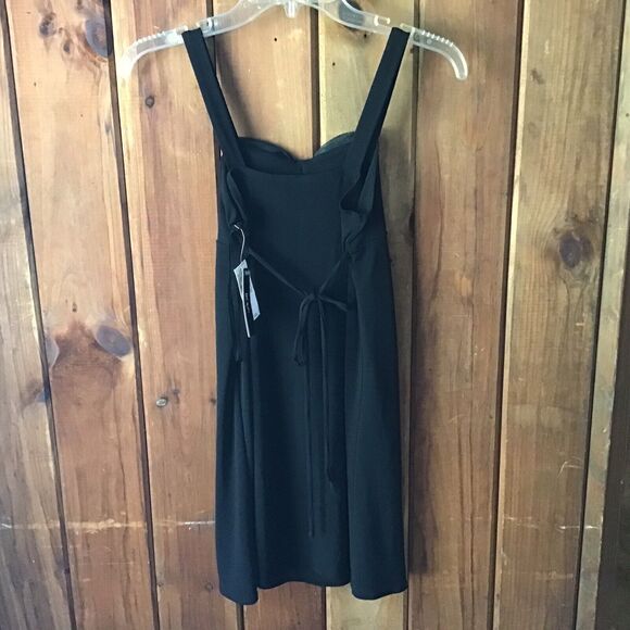 BCX Girl Black Babydoll Nightie Teddie Nightgown Size 12 Tie Back Sexy Romantic - Picture 3 of 6